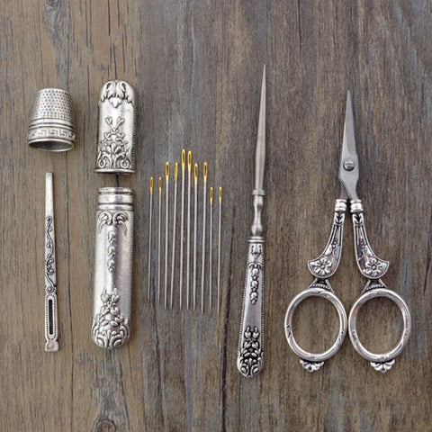 Thimble Set  Alloy Scissors Combination