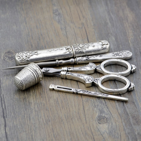 Thimble Set  Alloy Scissors Combination