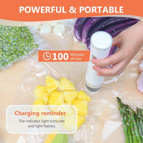 Portable Handheld Vacuum Sealer With Rechargeable Battery